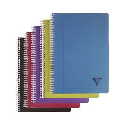 Obrázek Blok kroužkový Clairefontaine Linicolor intesive A4 - linka / 90 listů / mix barev