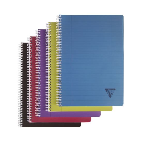 Obrázek z Blok kroužkový Clairefontaine Linicolor intesive A4 - linka / 90 listů / mix barev