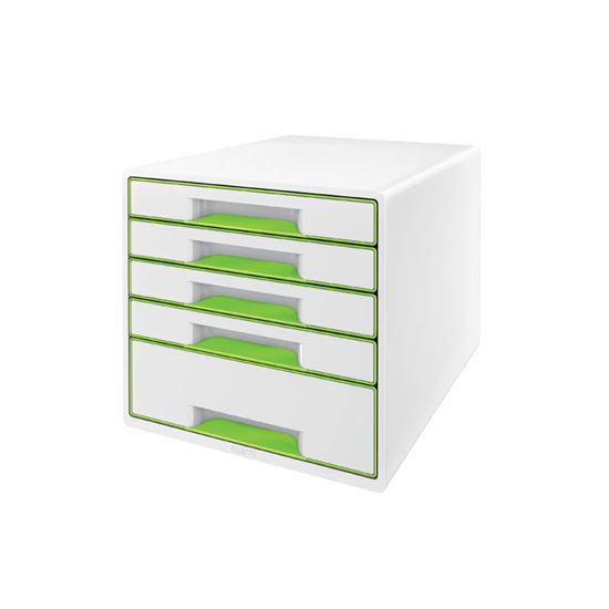 Obrázek z Zásuvkový box Leitz WOW - 4+1 zásuvky / zelená