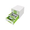 Obrázek z Zásuvkový box Leitz WOW - 4+1 zásuvky / zelená