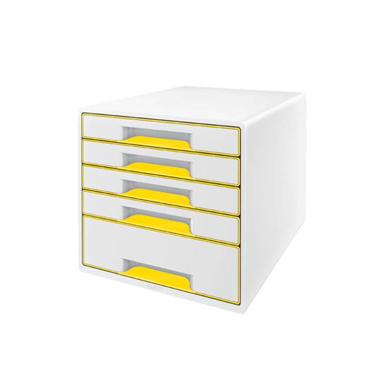 Obrázek z Zásuvkový box Leitz WOW - 4+1 zásuvky / žlutá