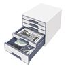 Obrázek z Zásuvkový box Leitz WOW - 4+1 zásuvky / šedá