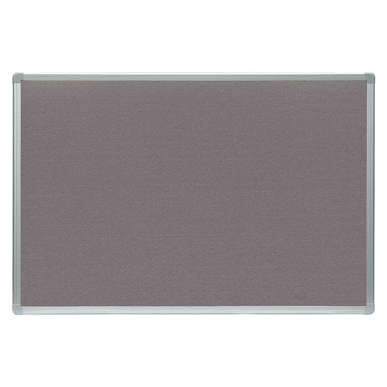 Obrázek z Tabule filcová v hliníkovém rámu ARTA - 90 x 120 cm / šedá