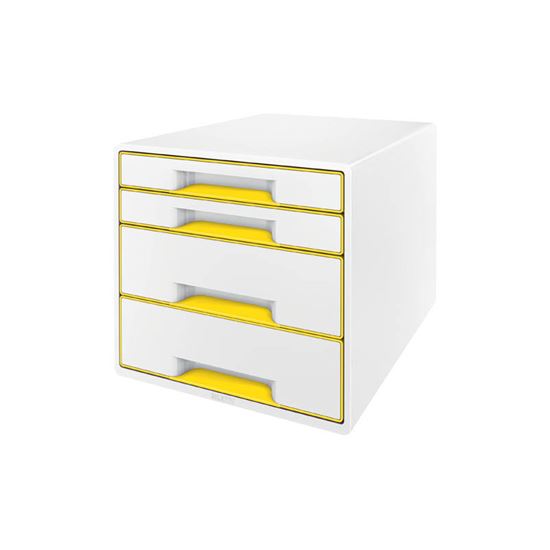 Obrázek z Zásuvkový box Leitz WOW - 2+2 zásuvky / žlutá