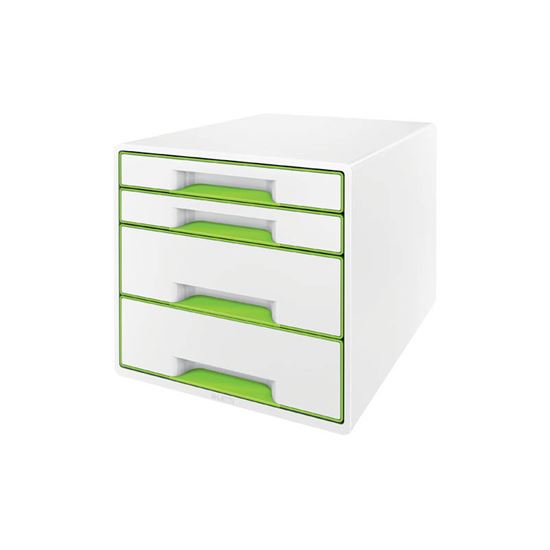 Obrázek z Zásuvkový box Leitz WOW - 2+2 zásuvky / zelená