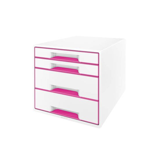Obrázek z Zásuvkový box Leitz WOW - 2+2 zásuvky / růžová