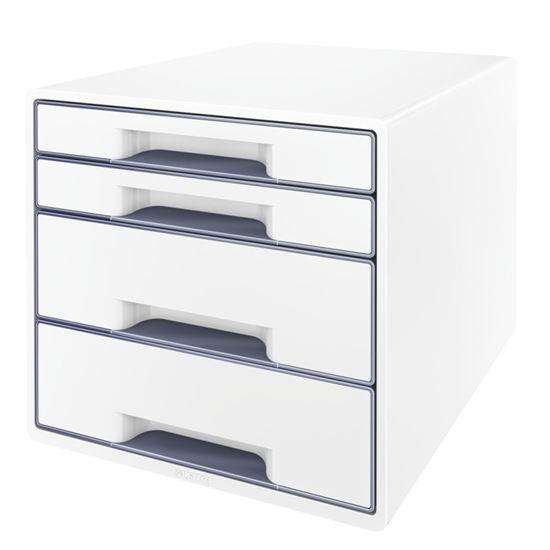Obrázek z Zásuvkový box Leitz WOW - 2+2 zásuvky / šedá