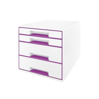 Obrázek Zásuvkový box Leitz WOW - 2+2 zásuvky / fialová