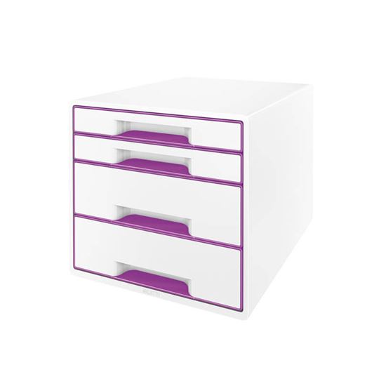 Obrázek z Zásuvkový box Leitz WOW - 2+2 zásuvky / fialová