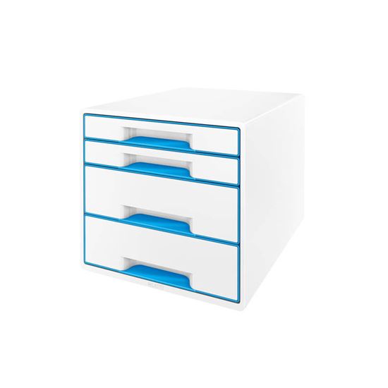 Obrázek z Zásuvkový box Leitz WOW - 2+2 zásuvky / modrá