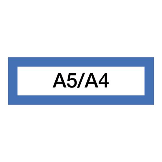 Obrázek z Magnetický informační rámeček LEAN A5/A4 - 230 x 75 mm / modrá / 10 ks