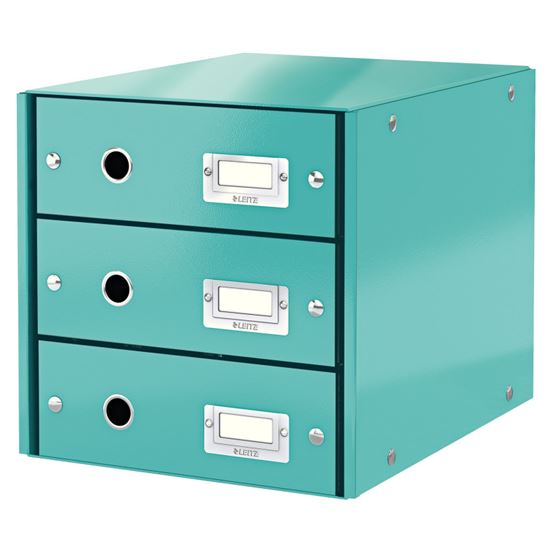 Obrázek z Zásuvkový box Leitz Click&Store - 3 zásuvky / ledově modrá