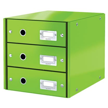 Obrázek Zásuvkový box Leitz Click & Store - 3 zásuvky / zelená