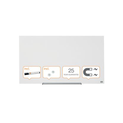 Obrázek Tabule magnetické skleněné Diamond - 99,3 x 55,9 cm / bílá