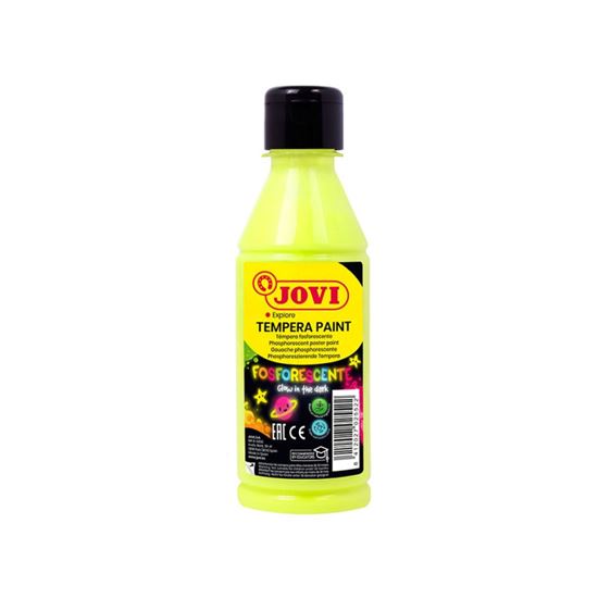 Obrázek z Tekuté temperové barvy JOVI PREMIUM v lahvi - 250 ml / neon žlutá