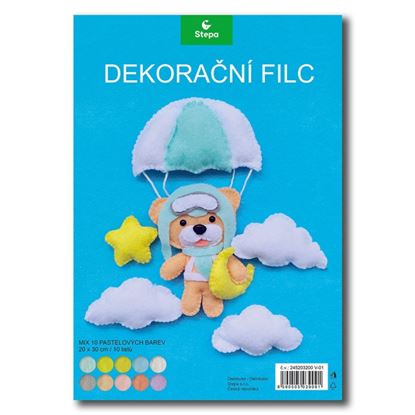 Obrázek Dekorační filc 20 x 30 cm - pastelový mix