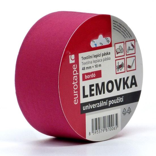 Obrázek z Lepicí pásky kobercové - 48 mm x 10 m / bordó