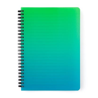 Obrázek Blok kroužkový OMBRE - A5 / linka / zelená