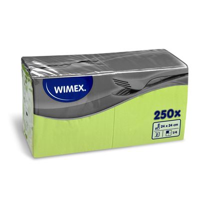 Obrázek Wimex papírové ubrousky koktejlové žluto-zelené 2-vrstvé 24 cm x 24 cm 250ks