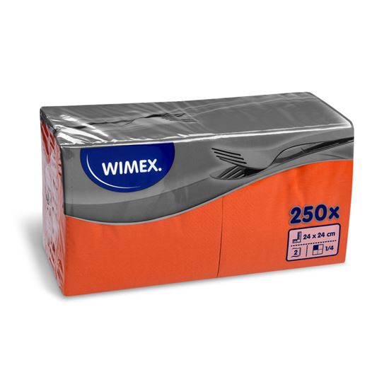 Obrázek z Wimex papírové ubrousky koktejlové oranžové 2-vrstvé 24 cm x 24 cm 250ks