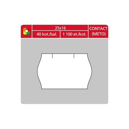 Obrázek Etikety do etiketovacích kleští - 25 x 16 mm Contact / bílá