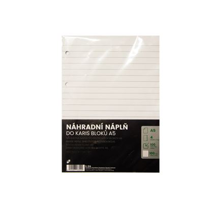 Obrázek Náhradní náplně do kroužkových záznamníků - A5 / linka