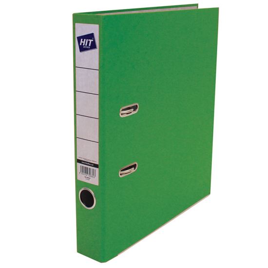 Obrázek z Pořadač A4 pákový prešpán Hit Office - hřbet 5 cm / zelená