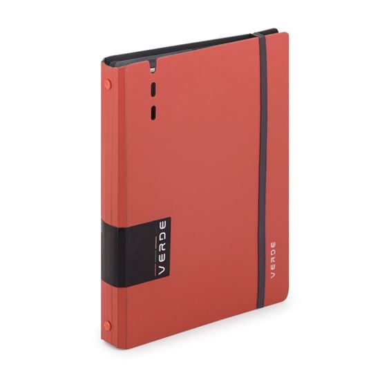 Obrázek z Kroužkový záznamník VERDE Karis A5 - 90 l / cihlová