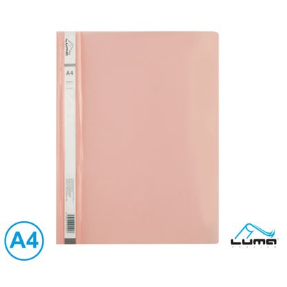 Obrázek Rychlovazač A4 plastový LUMA - pastelová růžová