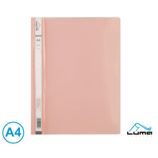 Obrázek z Rychlovazač A4 plastový LUMA - pastelová růžová