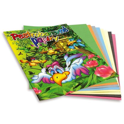 Obrázek Barevné papíry A4 - nelepicí 8 listů