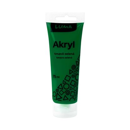 Obrázek Akrylová barva LUMA - 75 ml / tmavě zelená