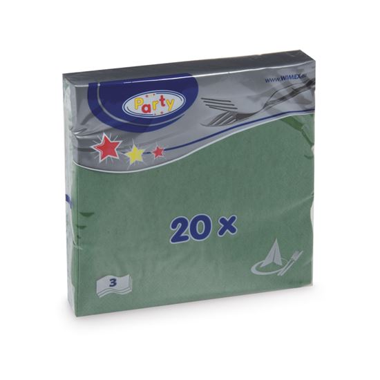 Obrázek z Wimex papírové ubrousky zelené 3-vrstvé 33 cm x 33 cm 20 ks
