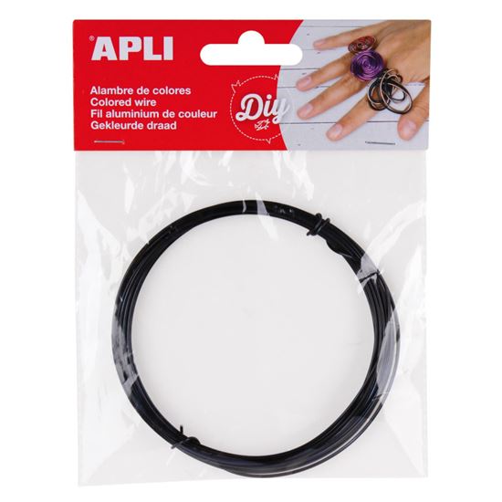 Obrázek z Modelovací drát APLI černý / šířka 1,5mm / délka 5m