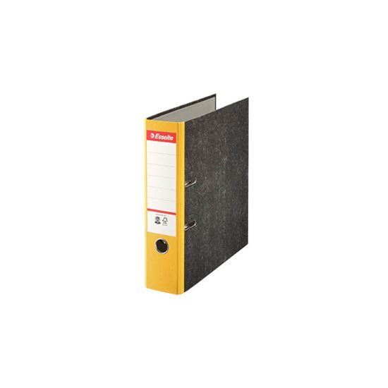 Obrázek z Esselte pákový pořadač A4 papírový s barevným hřbetem 7,5 cm žlutá