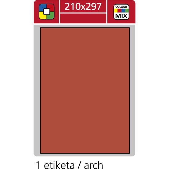 Obrázek z Print etikety A4 pro laserový a inkoustový tisk - 210 x 297 mm (1 etiketa/ arch) červená