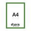 Obrázek Magnetický informační rámeček LEAN - A4 / 230 x 317 mm / zelená / 10 ks