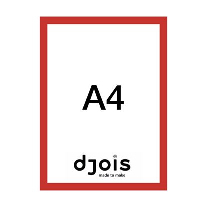 Obrázek Magnetický informační rámeček LEAN - A4 / 230 x 317 mm / červená / 10 ks