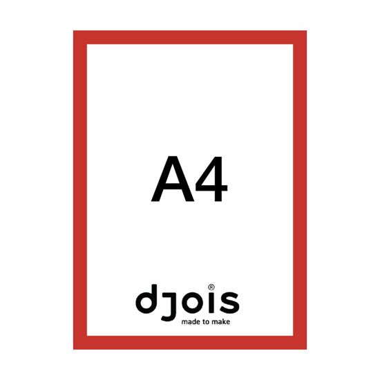 Obrázek z Magnetický informační rámeček LEAN - A4 / 230 x 317 mm / červená / 10 ks