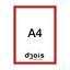 Obrázek Magnetický informační rámeček LEAN - A4 / 230 x 317 mm / červená / 10 ks