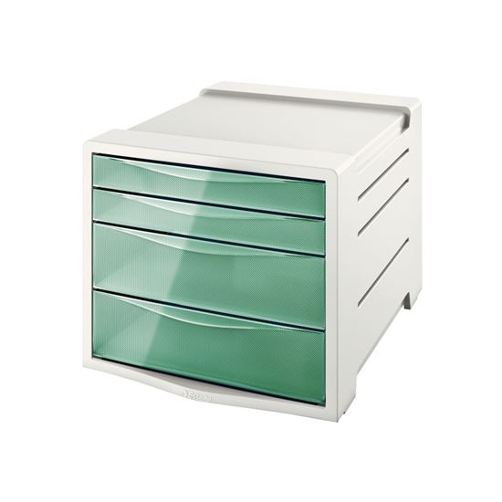 Obrázek z Zásuvkový box Colour´Ice - ledově zelená / 2+2 zásuvky