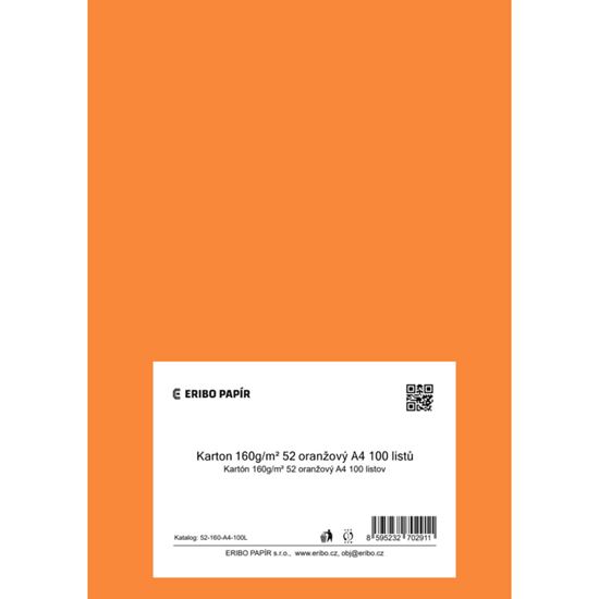 Obrázek z Barevný karton - A4 / 160 g / oranžová