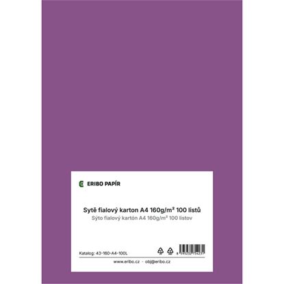 Obrázek Barevný karton - A4 / 160 g / fialová