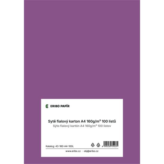 Obrázek z Barevný karton - A4 / 160 g / fialová