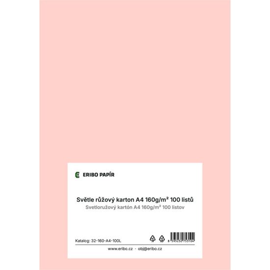 Obrázek z Barevný karton - A4 / 160 g / světle růžová