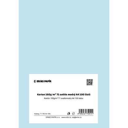 Obrázek Barevný karton - A4 / 160 g / světle modrá