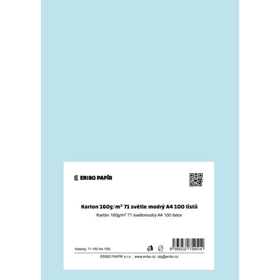 Obrázek z Barevný karton - A4 / 160 g / světle modrá