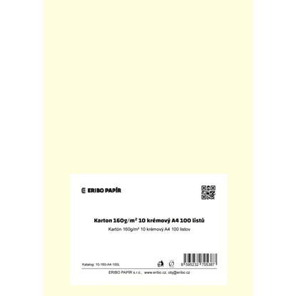 Obrázek Barevný karton - A4 / 160 g / vanilková