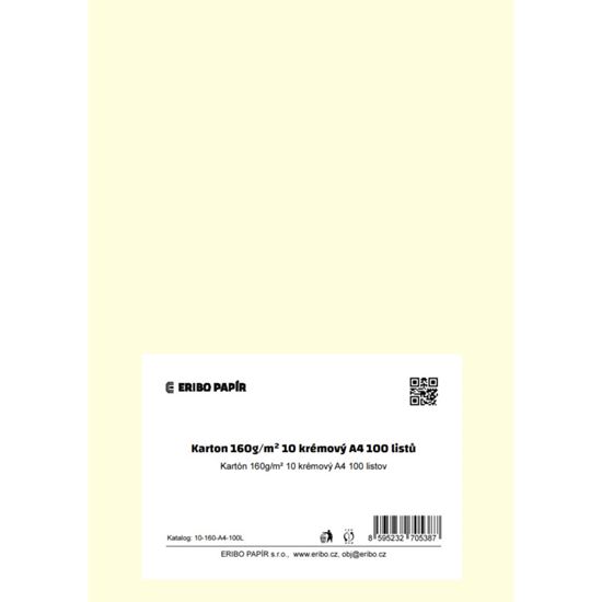 Obrázek z Barevný karton - A4 / 160 g / vanilková