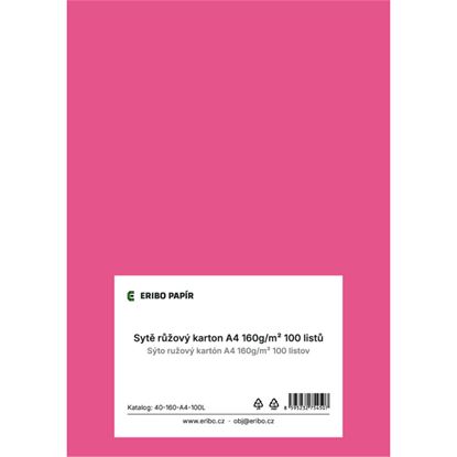 Obrázek Barevný karton - A4 / 160 g / sytě růžová